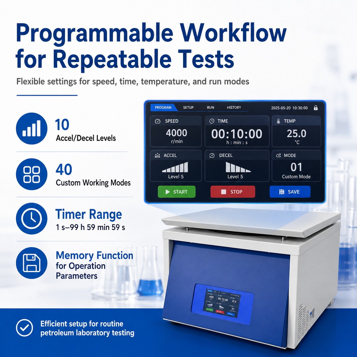 Cenlee DL5A Heated Oil Testing Centrifuge 4x100ml Aluminum Horizontal Rotor Water Content Tester with Temperature Range 80C