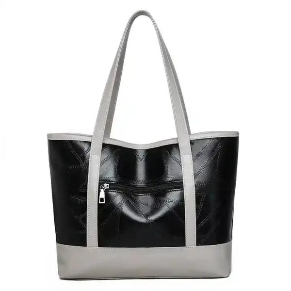 Women Oem Fashion PU Leather Handbags Oversize Green Black Wholesale with Personalized LOGO