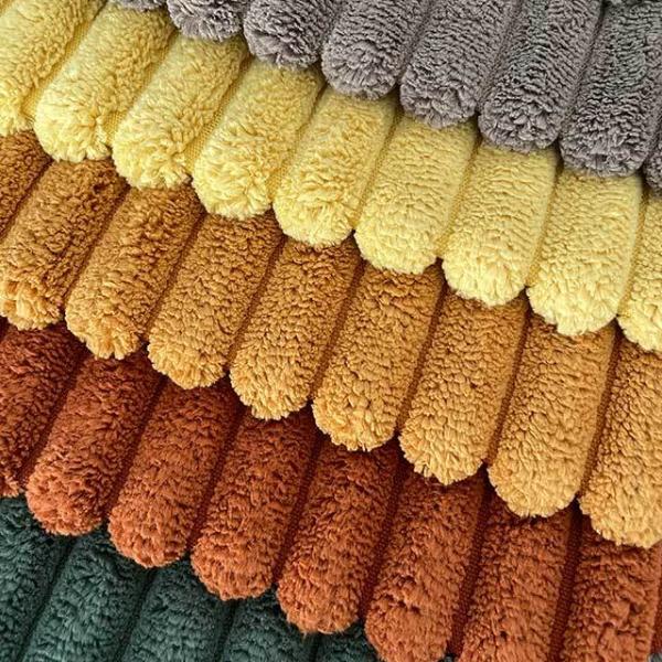 Premium Sofa Fabric Polyester Textile With Velvet Cutting Soft Fade Resistant