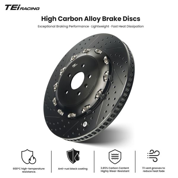 TEI P60EV Big Brake Kit 6 Pot Auto Brake Calipers 18-inch Disc BBK for VW Golf MK6 MK7 MK7.5 MK8 GRI R