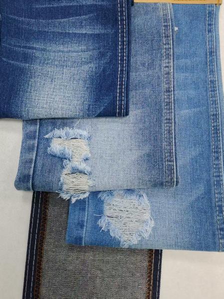 9.6oz Dark Indigo 65%Cotton Denim Fabric With 10*10 Construction for jeans