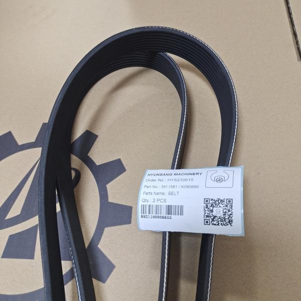 La courroie du ventilateur 3911581 V de moteur de Hyunsang a nervuré la ceinture pour des machines de construction