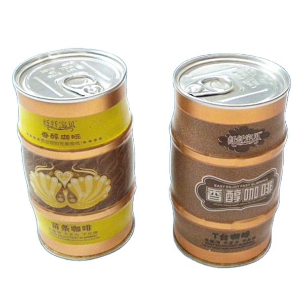 High Quality Best Price 330ml 355ml 473ml 500m Empty Metal Tin Printed Coffee/tea Round Jars Supplier with Easy Pull Cover