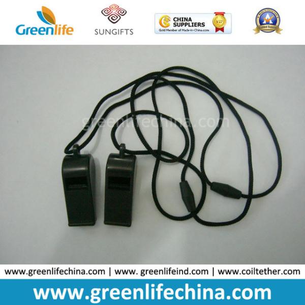 Fahsion Plastic OK Whistle with Cord Cheapest China Factory Direct Price Orange Yellow Colors