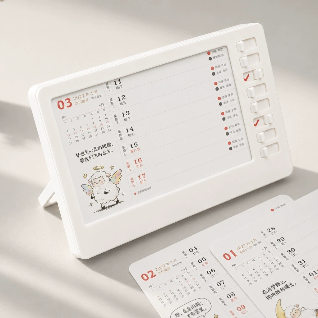 Slider To-Do List Desktop Calendars With Plastic Housing For Office Planning