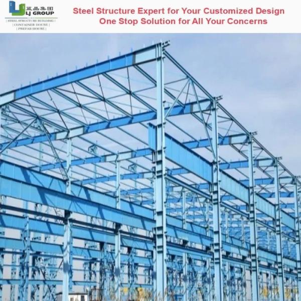 Custom Size Industrial Steel Building Galvanized Steel Multi Functional