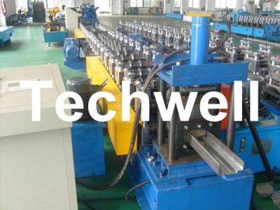 diâmetro do rolo de 75mm, rolo de aço do quadro de porta da segurança 7.5KW que forma a máquina