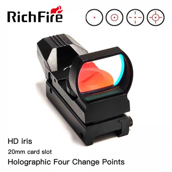 4 Reticle Paintball Gun Scopes 11mm 20mm Red Green Dot Reflex Sight High Stability