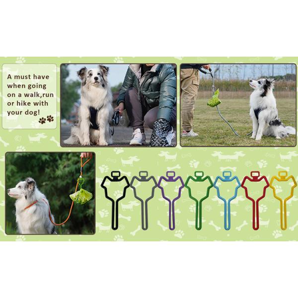 Easy Use Hand Free Dog Silicone Poop Bag Carrier Dog Poop Bag Holder Suitable for All Leashes with Touch Fasteners Attachment