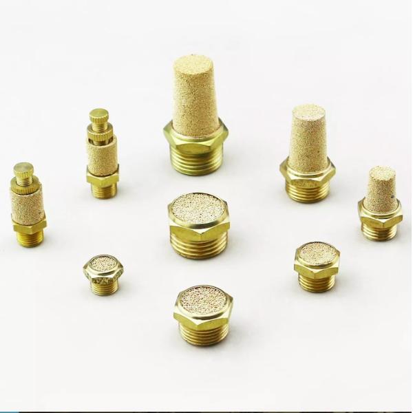 Air Compressor Brass Pneumatic Silencer Muffler With Valve Air Muffler
