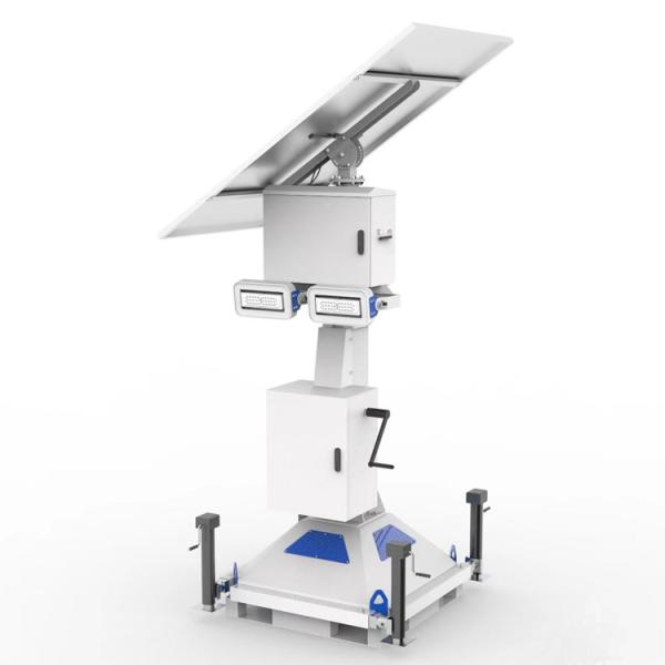 Iluminação Solar de Rua Urbana Estrada Residencial Torre de Iluminação Solar Com 2*50W Luzes LED