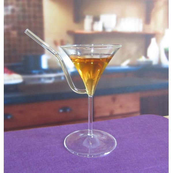 Стекла коктейля боросиликата винтажные с соломой