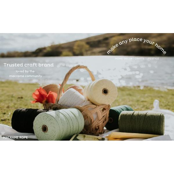 5 mm Macrame Cordón de cuerda de algodón 3 hebras torcidas para longitud 0-10000m especificaciones
