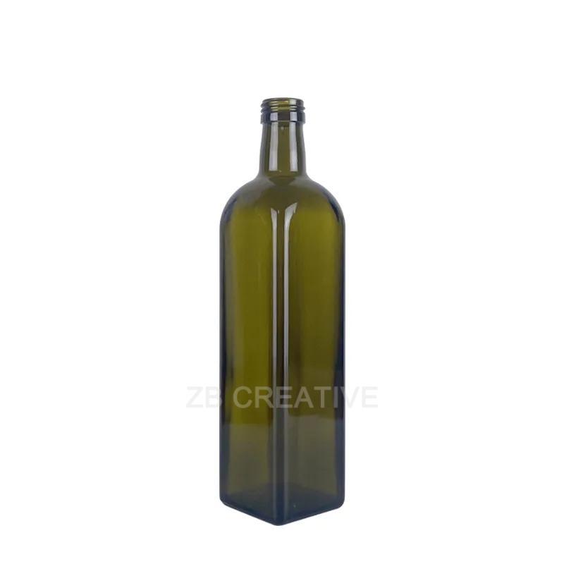 Screw Top 750ml Marasca Bottle Square Glass Bottle For Olive Oil 495g 6719S-1