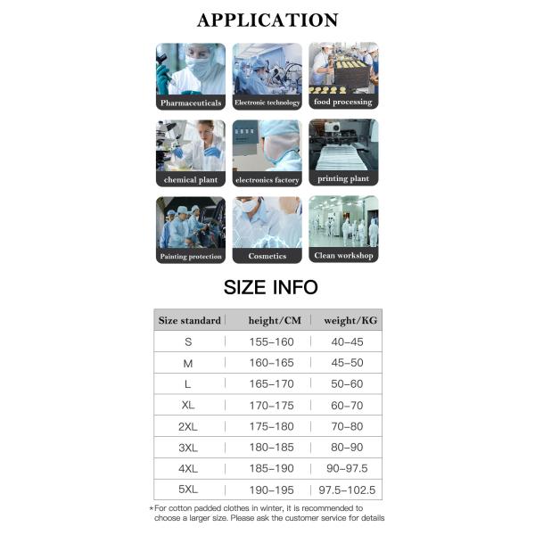 H-1122 Ropa de trabajo antistática, a prueba de polvo, de filamentos de poliéster, con capucha, manga larga, personalizable para salas limpias, fábrica de electrónica farmacéutica