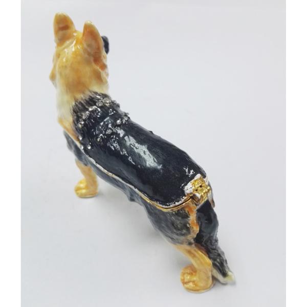 China manufacture animal jewelry boxes cute labrador dog metal alloy trinket jewelry box