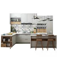 Cabinetes de cocina clásicos de madera modular