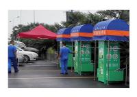 El aeropuerto/la estación automatizó los armarios de la venta con la función teledirigida
