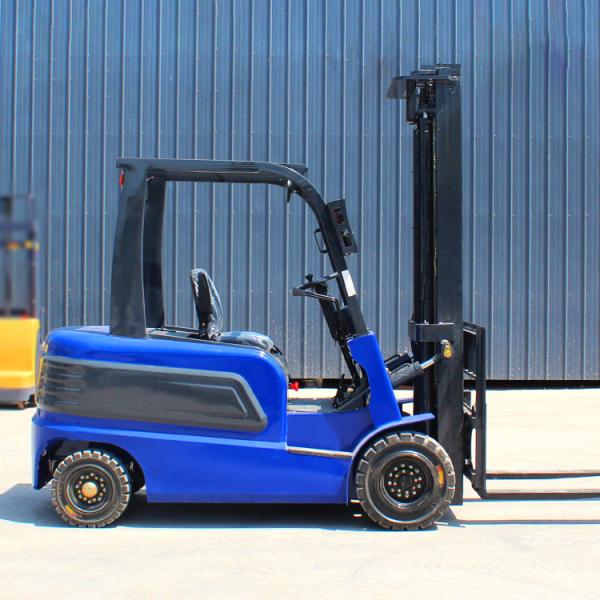 4 Wheel Electric Forklift Truck Large Wheel Forklift Full Electric Pallet With Four Big Tyres