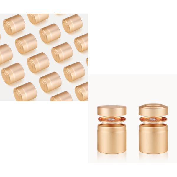 Golden Recyclable 50ml Aluminum Tea Cans Packaging 50*50mm 50*53cm