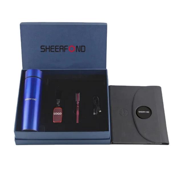 Изготовленный на заказ набор ключевой цепи ручки кружки Thermos тетради банка силы PU A5 кожаный