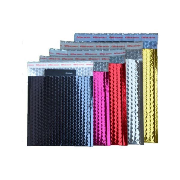 OEM Holographic Bubble Mailers Aluminum Foil Mailers Colored air shipping Bubble Bag