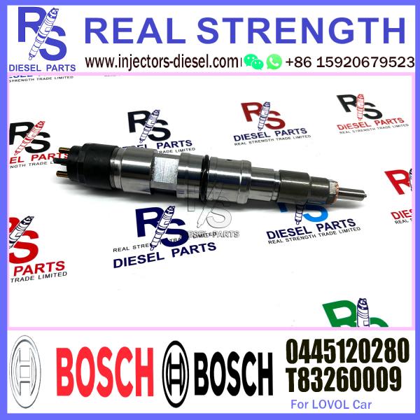 Genuine Common Rail Fuel Injector 0445120280 T83260009 For LOVOL Engine