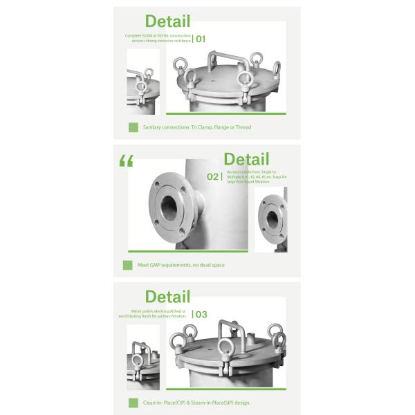 Sanitary Cartridge Filter Housing Sartorius Membrane Milk Processing Machines For Honey/Alcohol/ Milk Filtration