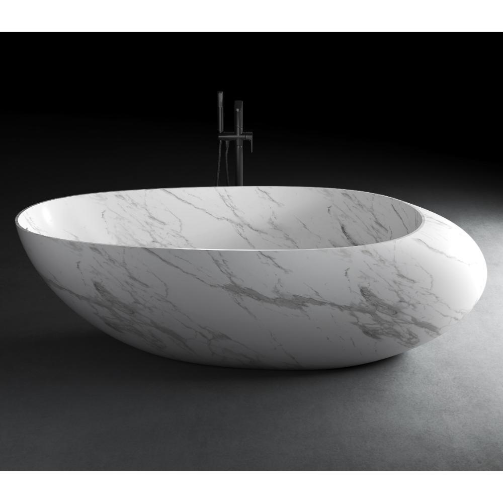 Solid Stone Soaking Tub for Luxury Villa & Hotel Bathroom