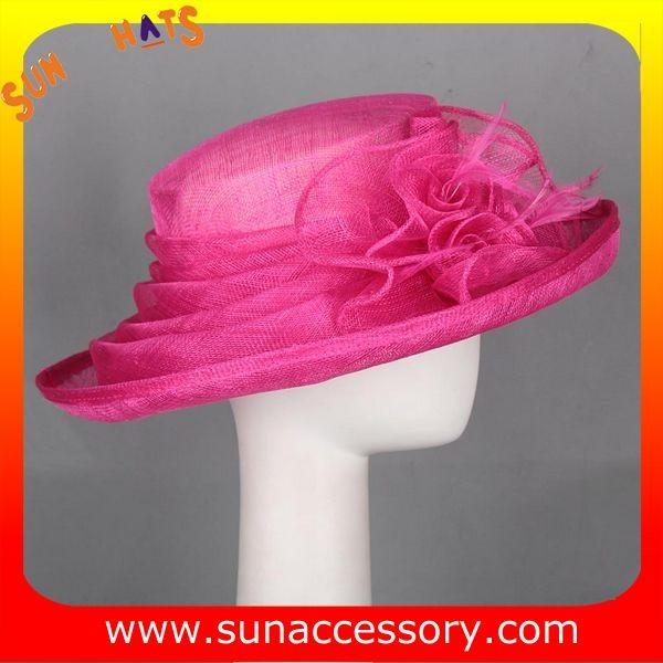 New design elegant Church sinamay hats for women ,Sinamay wide brim church hat