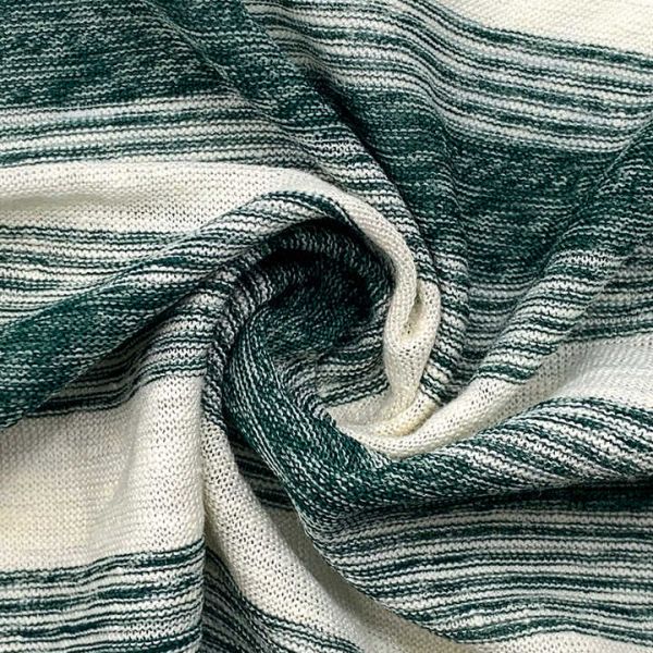 High End Striped Clothing Linen Fabric 50% Linen 50% Polyester Luxury Chenille Fabric
