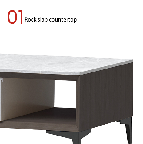 Modern Luxury Contemporary Panel de madera soporte personalización Mesas de café Muebles de oficina y sala de estar versátiles con mármol para uso en el té y el hotel