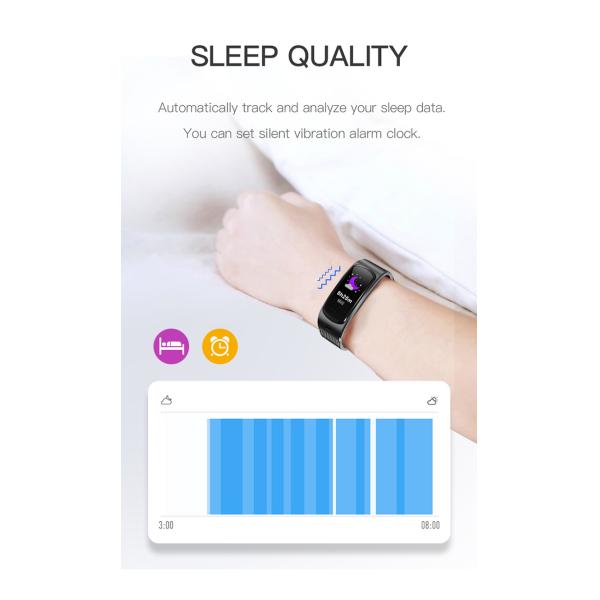 Smartwatch Wristband 90MAH BLE IP67 кровяного давления 0.96inch водоустойчивый