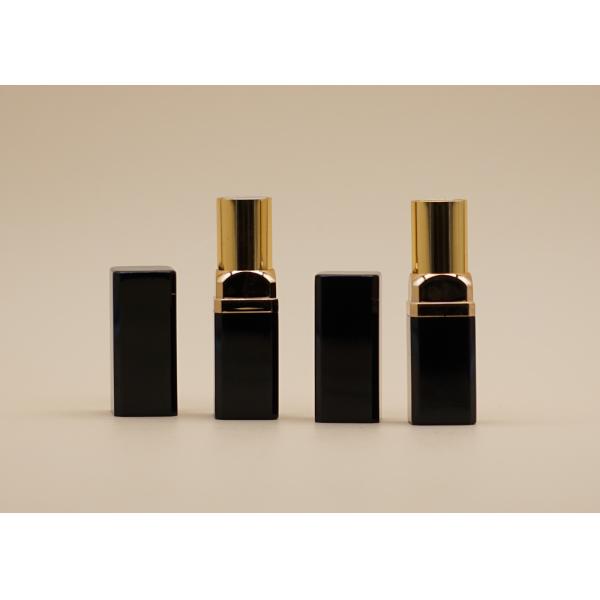 Anneau en aluminium de baume à lèvres de tubes d'écran d'impression d'or noir cuboïde de surface au milieu