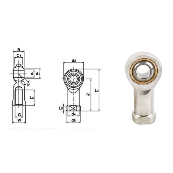 High Stability Rod End Bearing SI5P/K 5*16*35mm Textile Machinery Bearing
