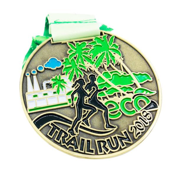 Hollow Custom Logo Medal , Sport Zinc Alloy Marathon Running Medal