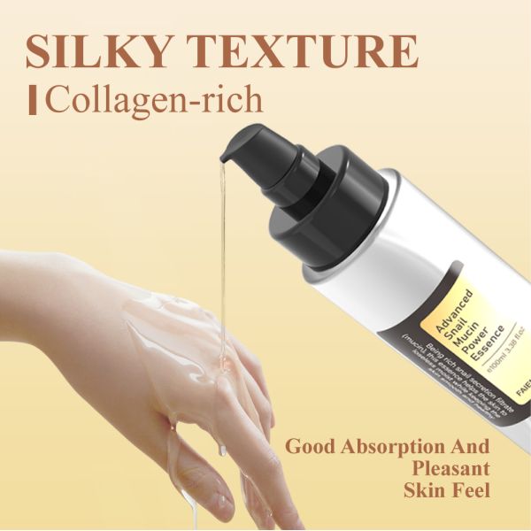OEM Factory Snail Mucin Power Essence Anti-wrinkle Firming Birghtening Reduce Swelling Keep Moisturize Skin Care Products