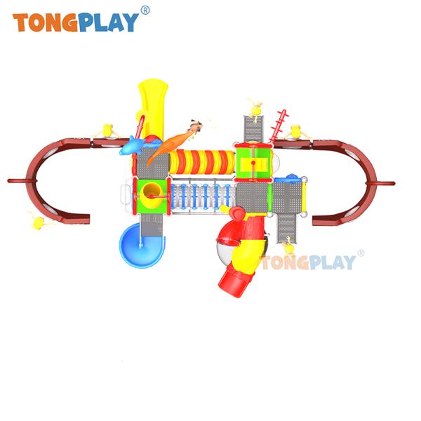 Water Park Slides Equipment Playground Fun Play Splash Plastic Slides Fiberglass/Plastic Water Play Park Equipment