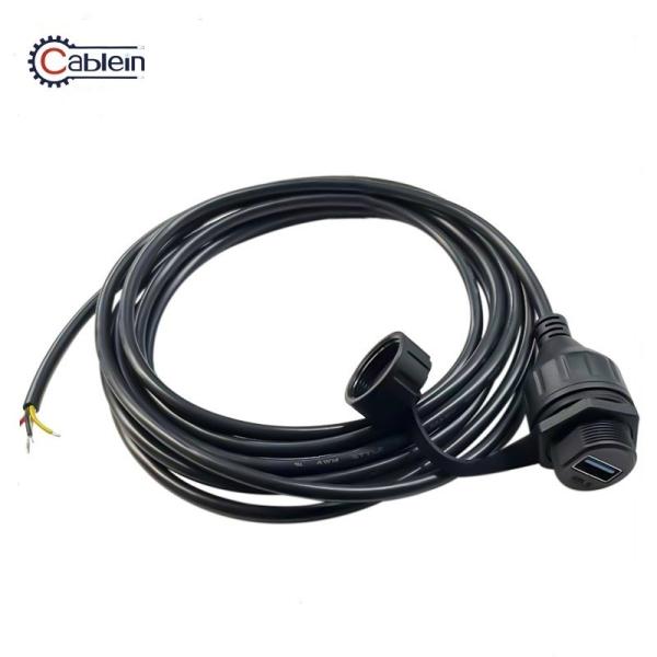 USB 3.0 Waterproof Signal Connector with IP67 Rating and PA66 Nylon Material for 1000MHz Transmission