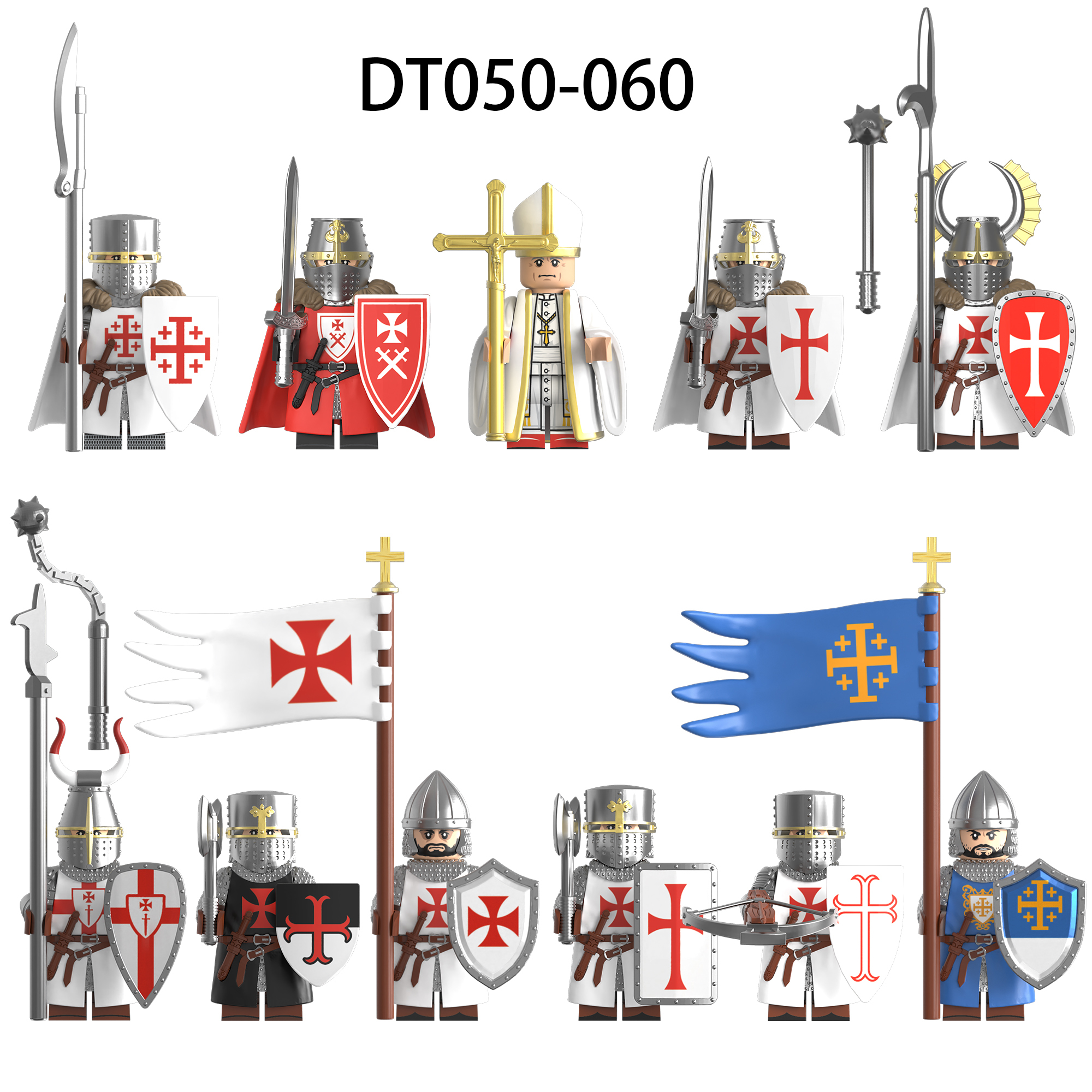 Medieval Crusaders Building Blocks Minifigures