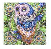 Crystal Rhinestone Diamond Painting Owl Painting Set Full Drill DIY 5D Diamond Painting Set For Adults