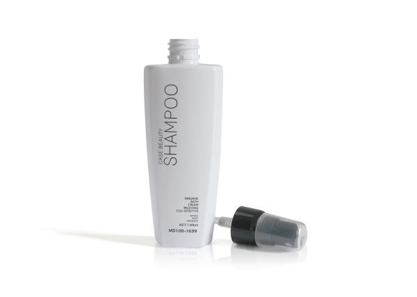 Unique Design White Shampoo Bottle / 100ml Decorative Shampoo Pump Bottles