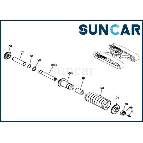 Cylinder 4662040 Hitachi Seal Track Adjuster Seal Kit Fits For ZX160LC-3 ZX200-3 CYL