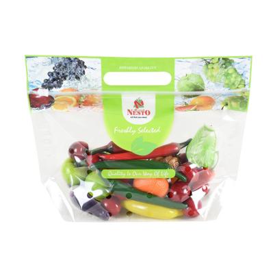 PET CPP Stand Up Fresh Fruit Food Packaging Bag  With Zipper Vent Holes
