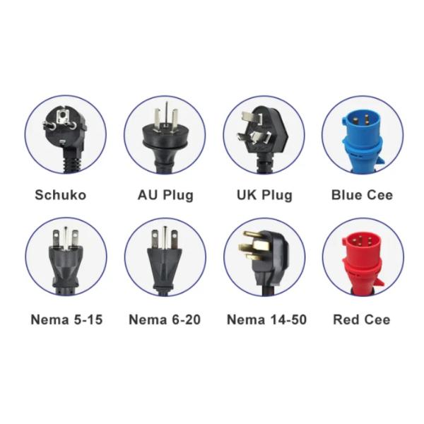 7kw 32a Type 2 Level 2 OLCD Screen Car Portable Ev Charger For Wuling