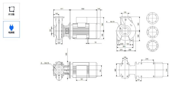 Grundfos NBG 125-100-400/415 Short-coupled single-stage centrifugal pumps are used for heating and desalination