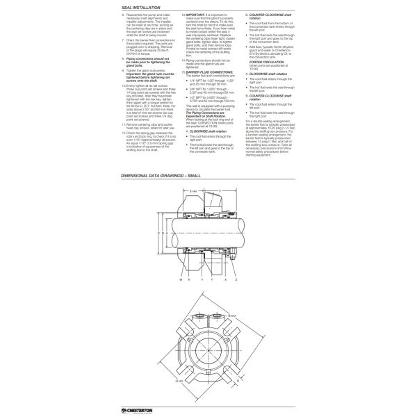 Chesterton 255 Standard Double Cartridge Mechanical Seal
