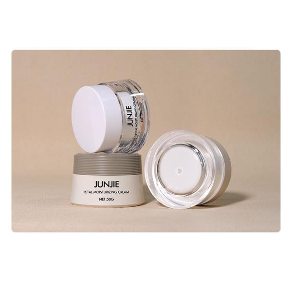 Material de collar de acrílico 50gm Color de trigo de plástico Cosmético Conjunto Jarrones de crema para la solución de embalaje de tarros cosméticos