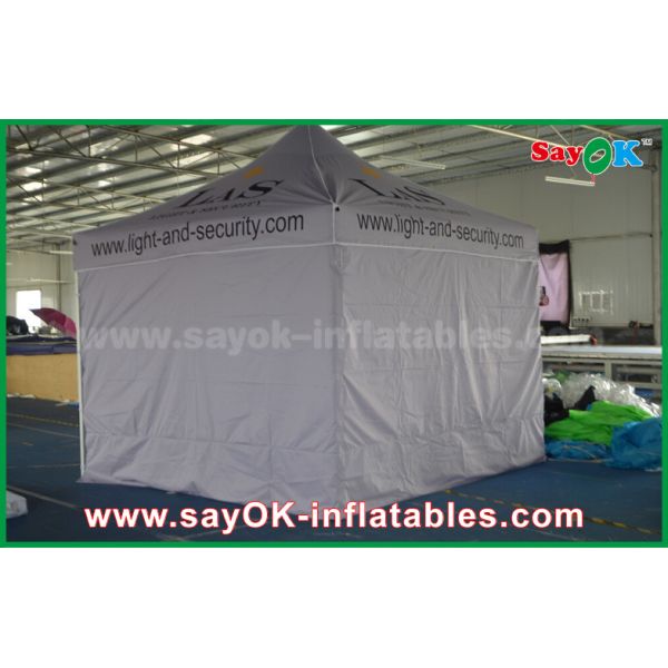 Waterproof Canopy Tent 3 X 3m Aluminum Folding Tent With Three Side Walls Print For Advertising