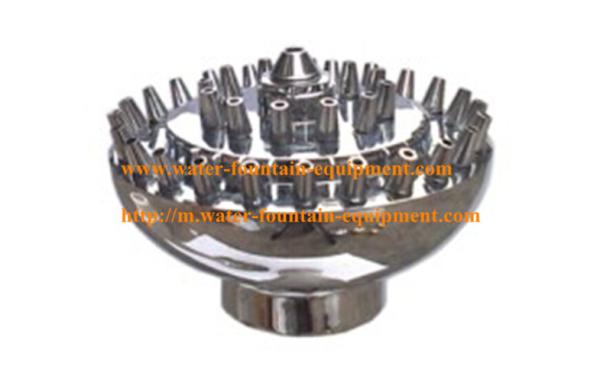 Big Base Fixed Flower Water Fountain Nozzles Brass / Brass Chromplated